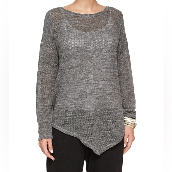 Eileen Fisher Tops - Eileen Fisher Waffle Knit Asymmetrical Top